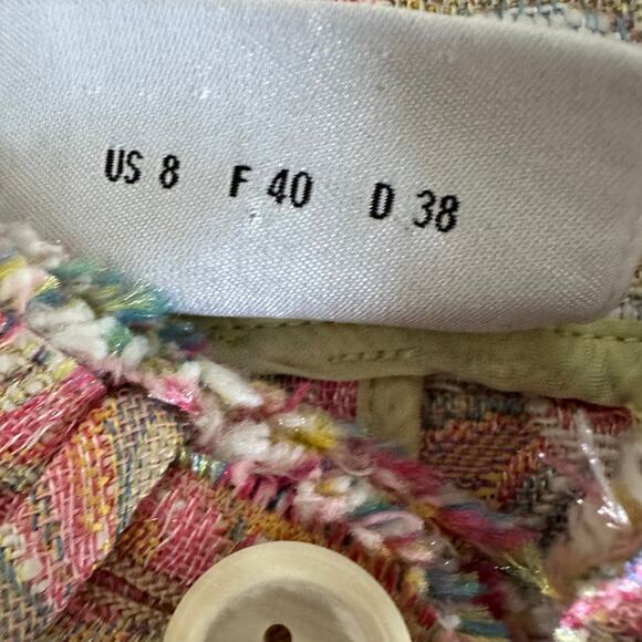 AKRIS PUNTO Multicolor Pastel Daisy Floral Knit Blazer/Jacket Size 8 - Picture 7 of 7